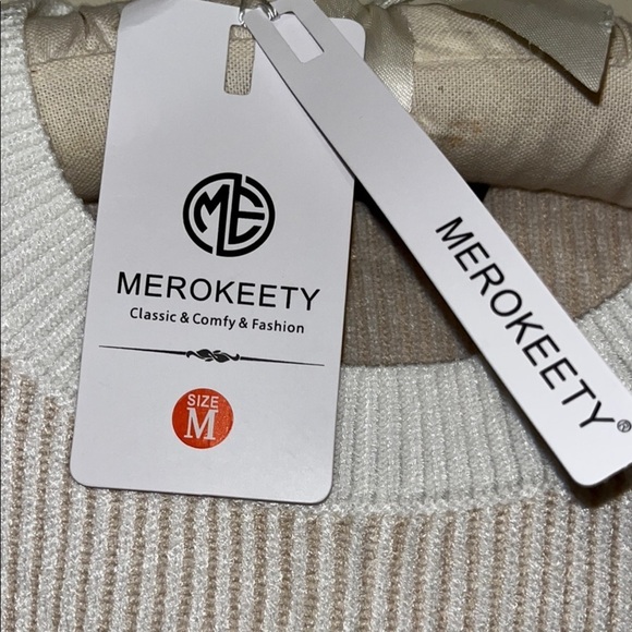 White Ribbed Men's Sweater​ - Picture 4 of 6